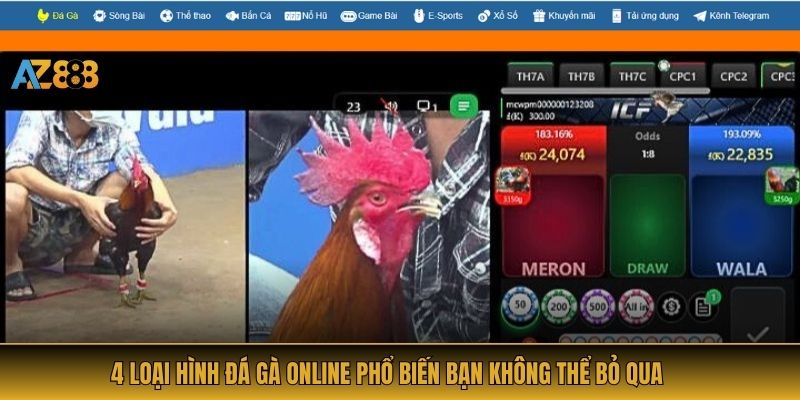 4 loại hình đá gà online phổ biến bạn không thể bỏ qua