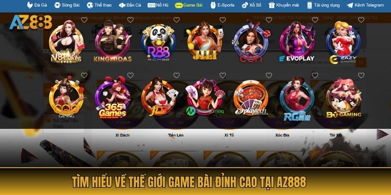 Tìm hiểu về thế giới game bài đỉnh cao tại AZ888