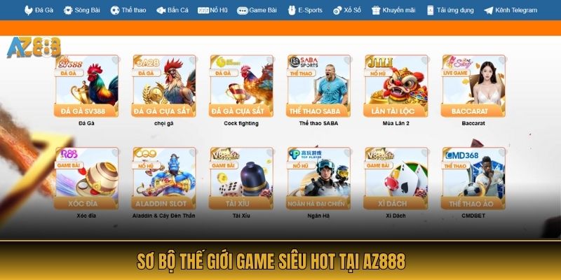 Sơ bộ thế giới game siêu hot tại AZ888