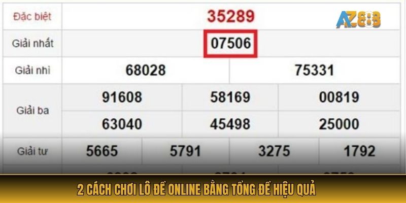 2 cách chơi lô đề online bằng tổng đề hiệu quả